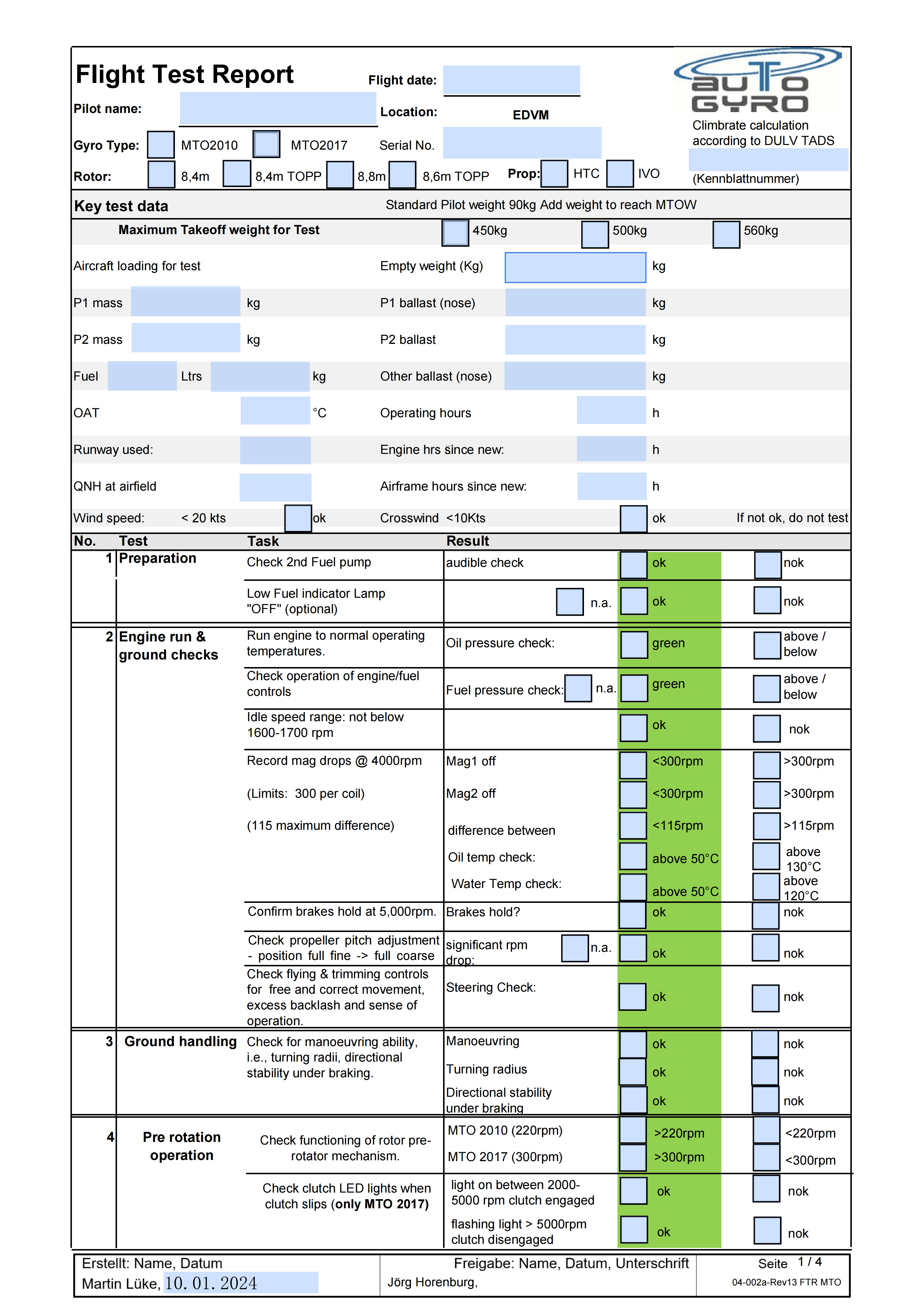Flight Test Report MT-Series 912 - 914