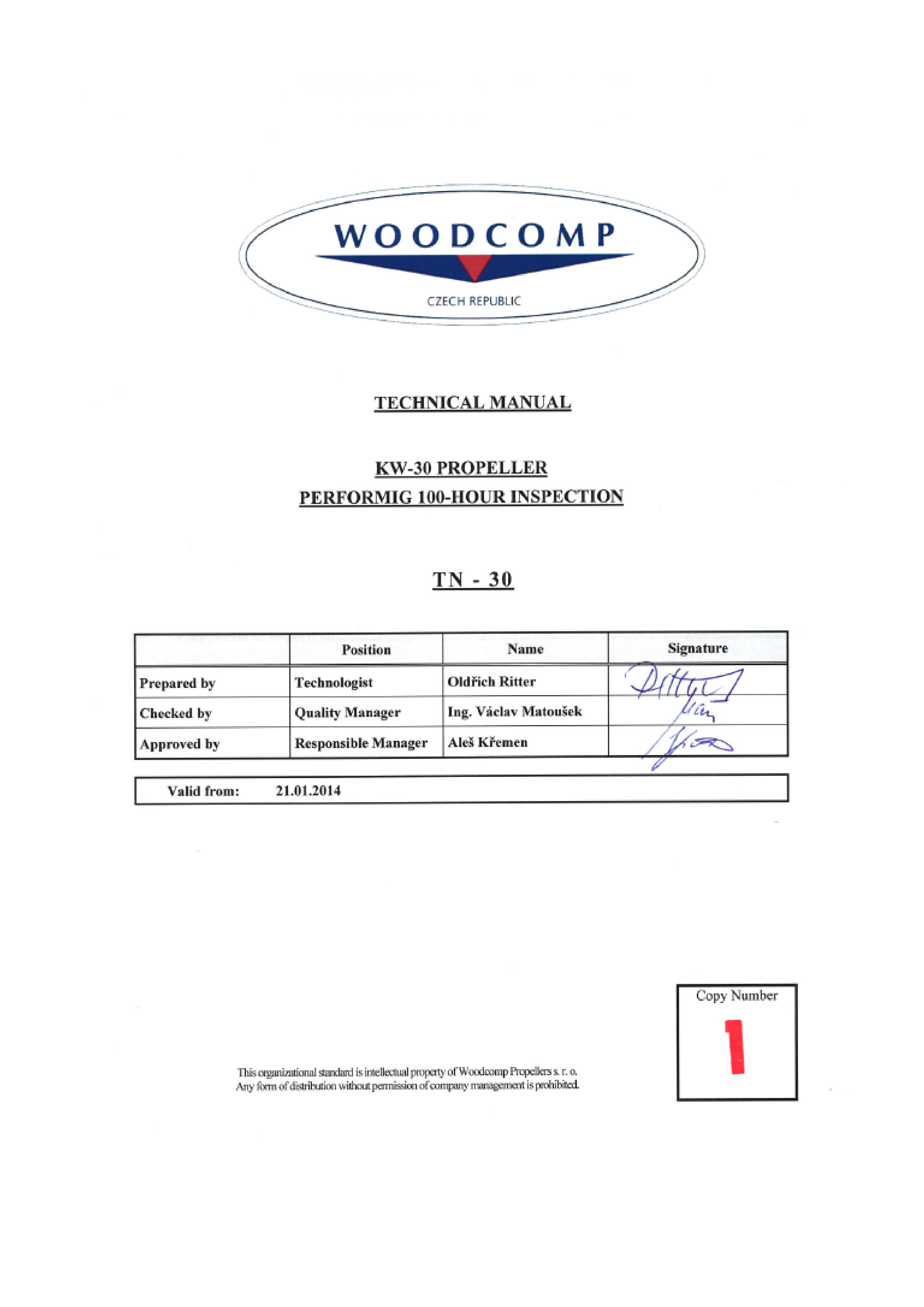 TN-30 100hrs inspection - Woodcomp KW30