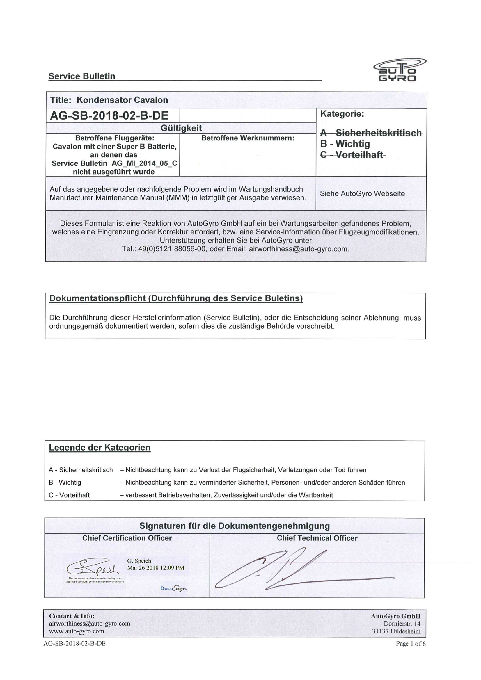 AG-SB-2018-02-B-DE - Cavalon Nachrüstung Kondensator