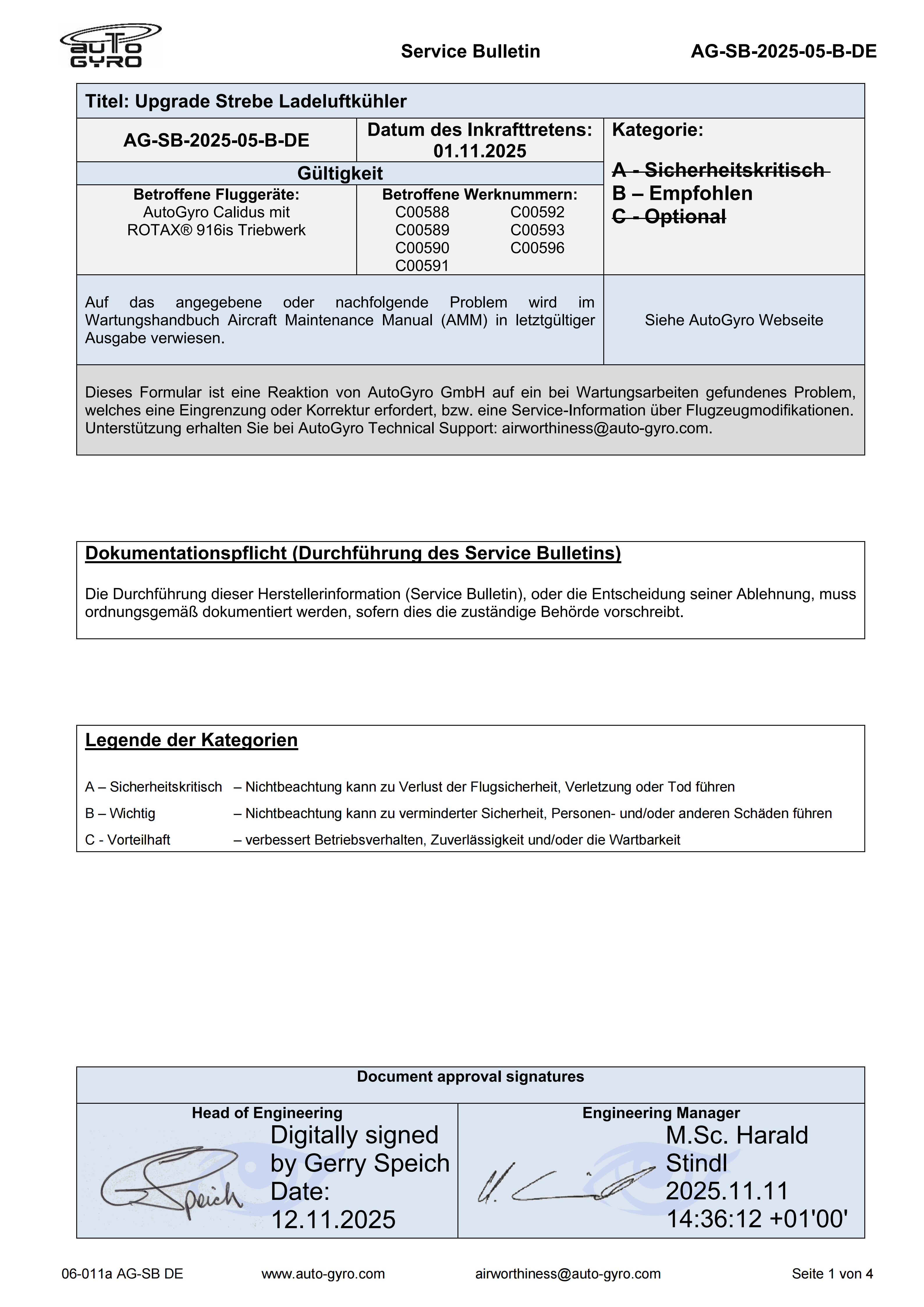AG-SB-2025-05-B-DE - Upgrade Strebe Ladeluftkühler