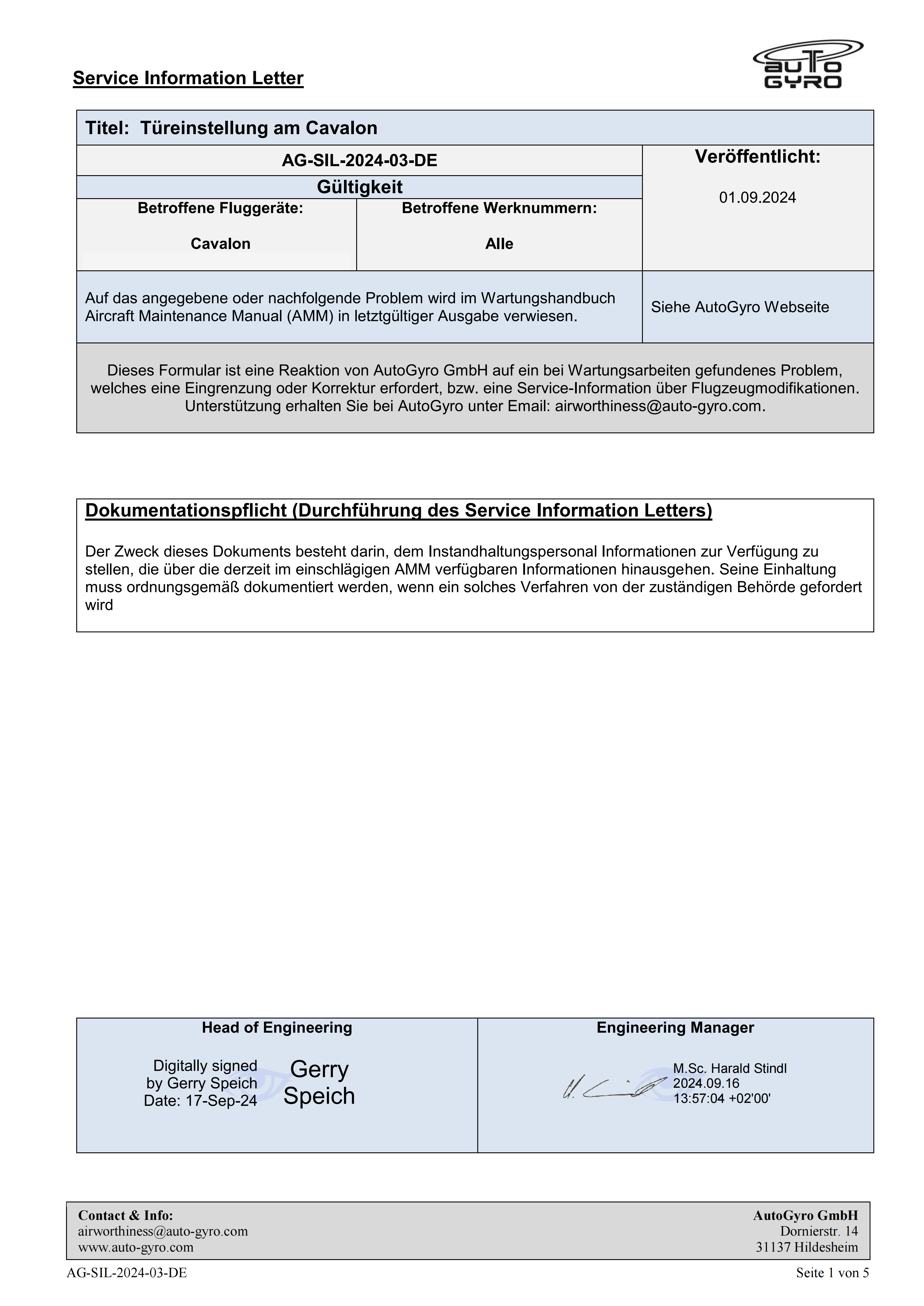 AG-SIL-2024-03-DE - Einstellung der Türen am Cavalon