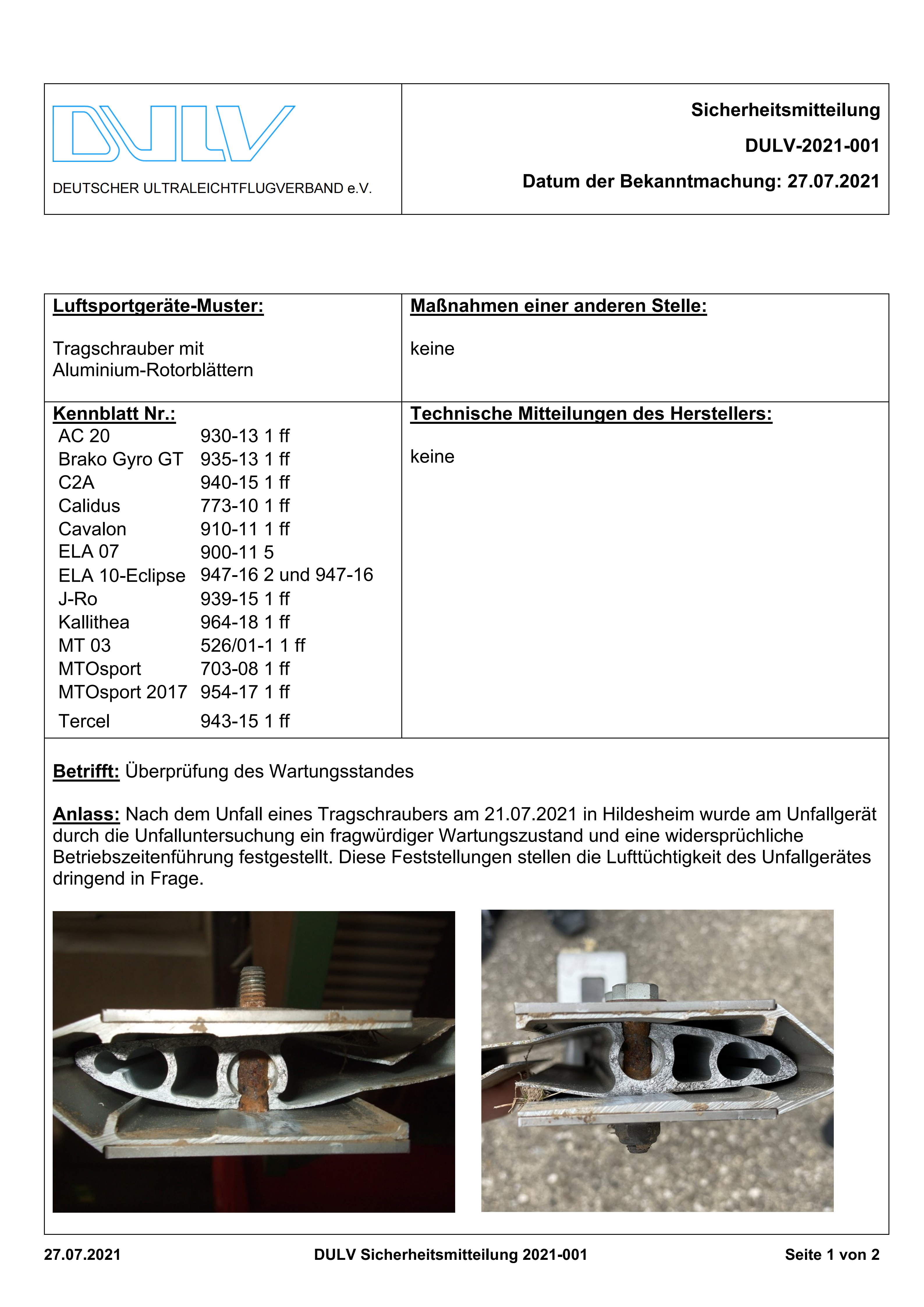 01 SIL_ Safety Information DULV SI-2021-001