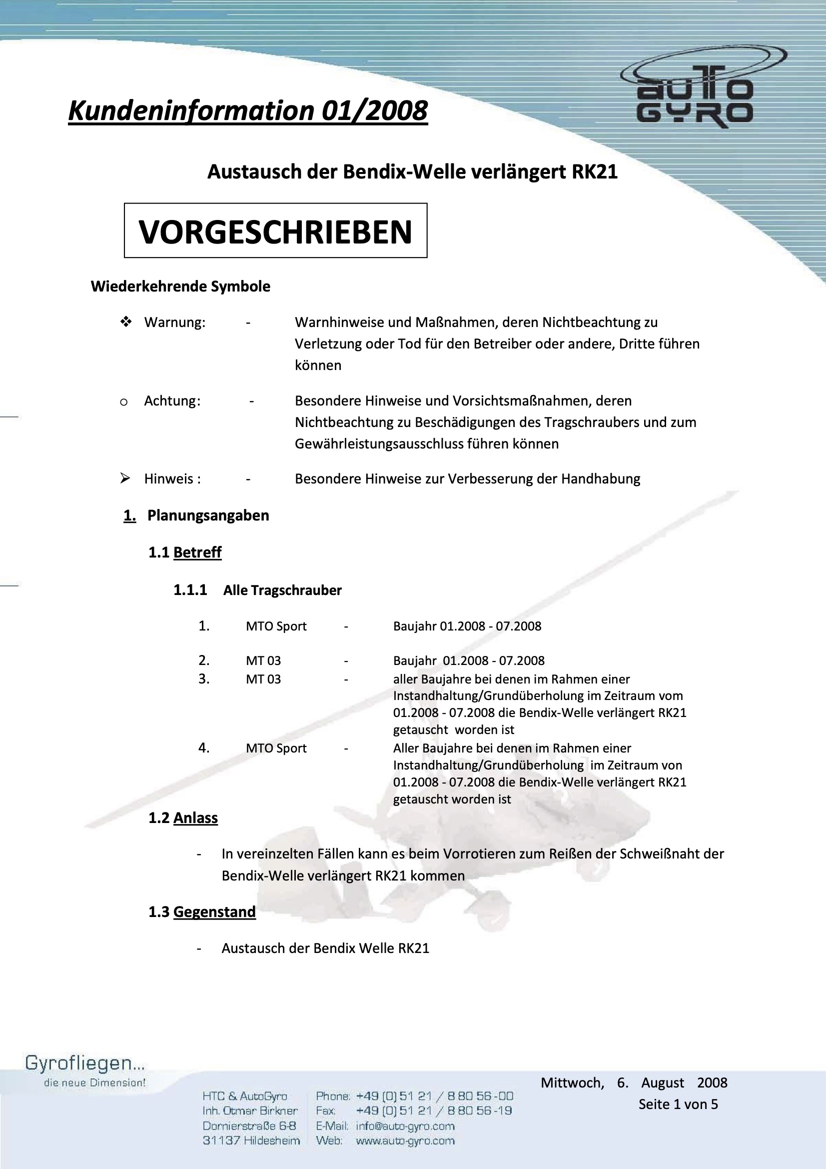 2008 01 Kundeninformation Bendix