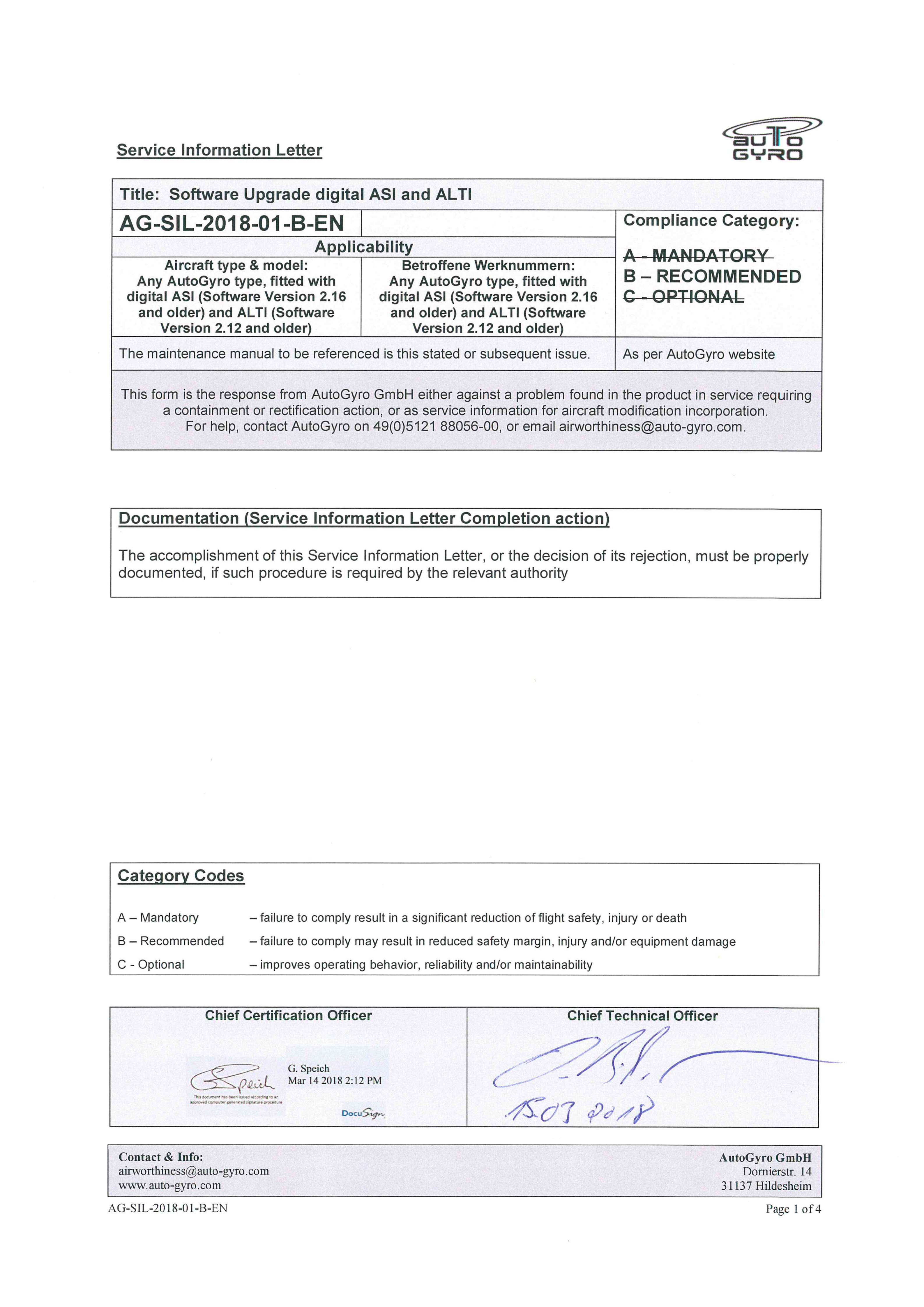 AG-SIL-2018-01-B-EN Software Upgrade digital ASI and ALTI