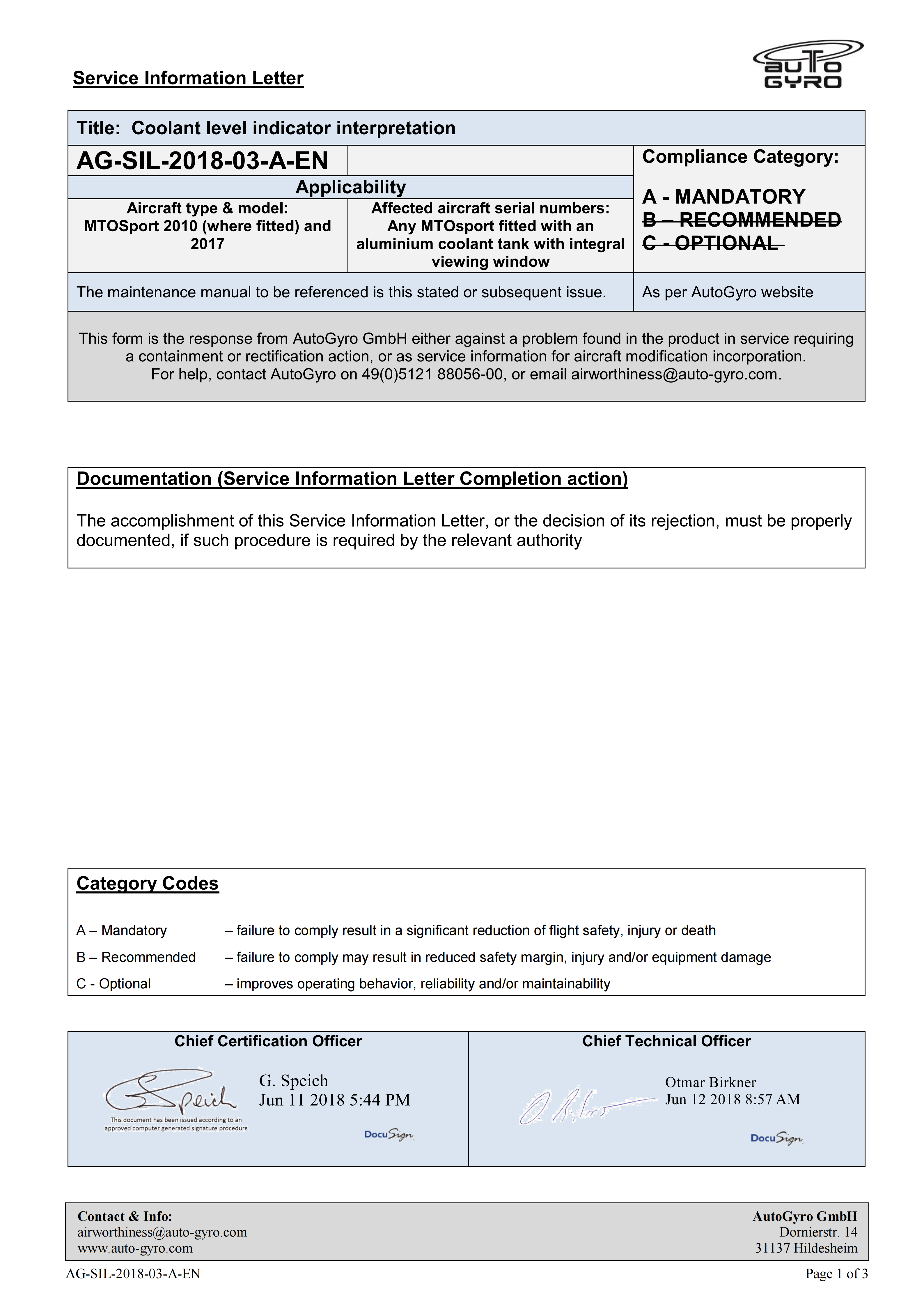 AG-SIL-2018-03-A-EN Coolant level indicator