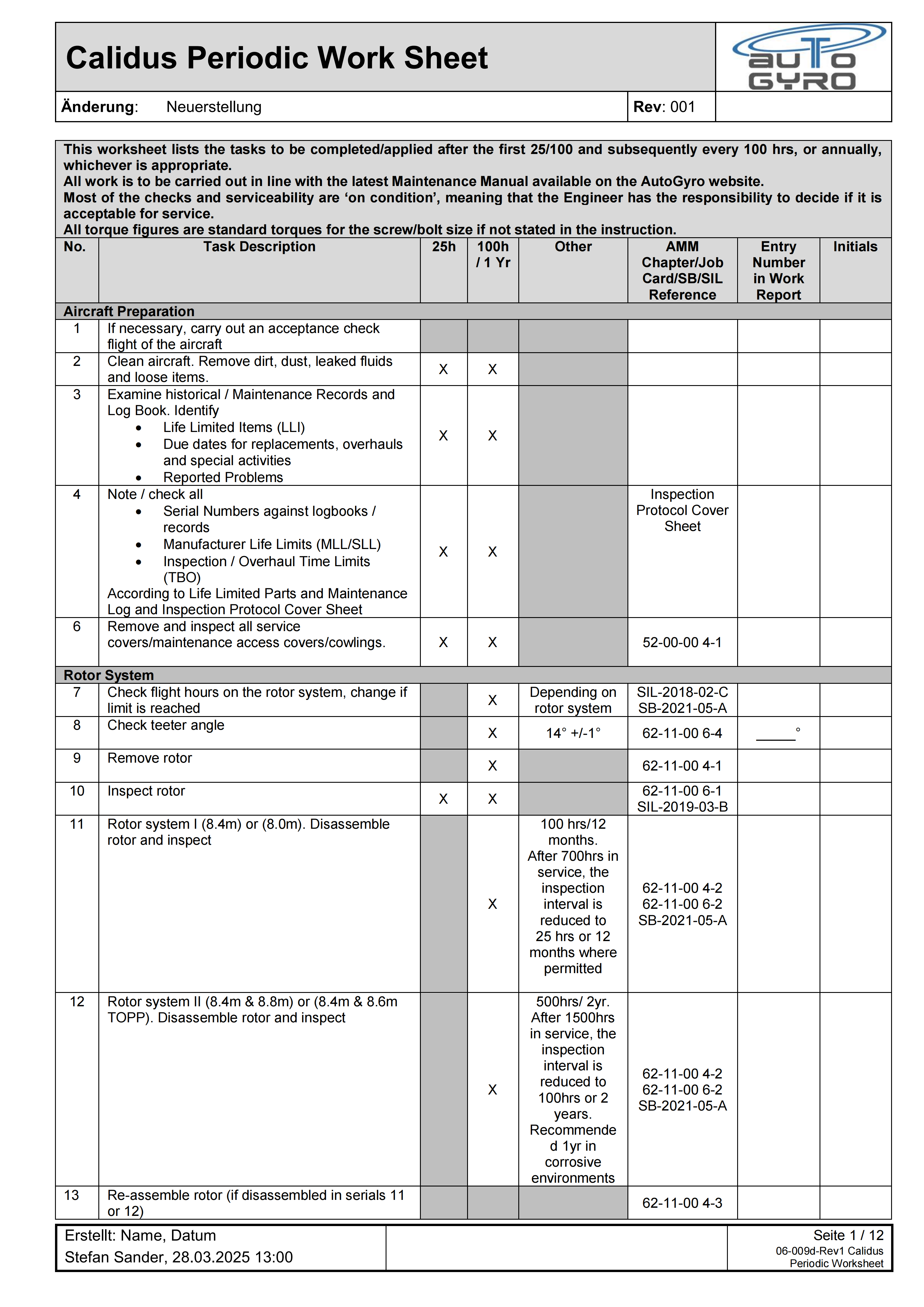 1 - Calidus Periodic Service Worksheet 04 2025