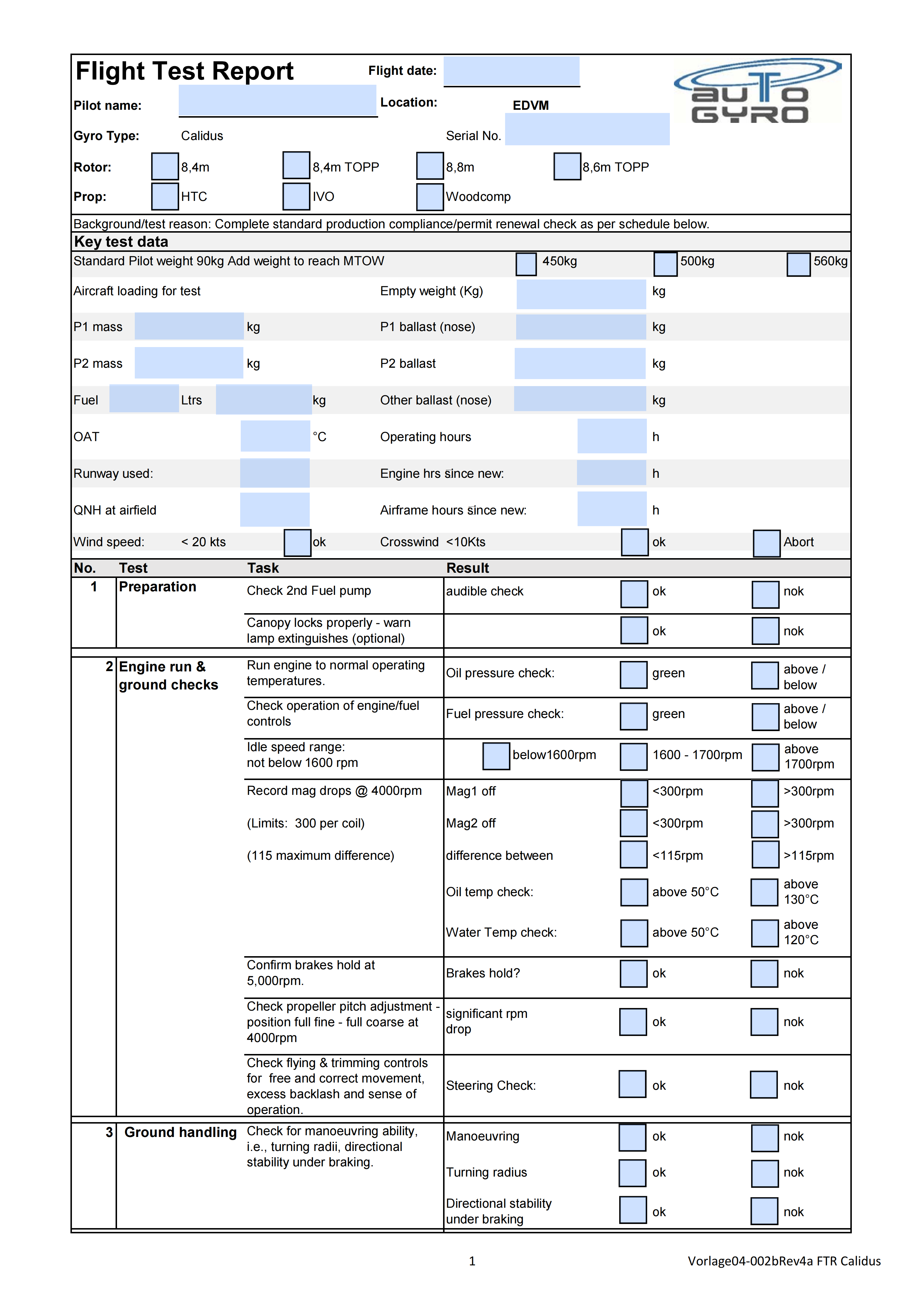 Flight Test Report Calidus english Version 4a