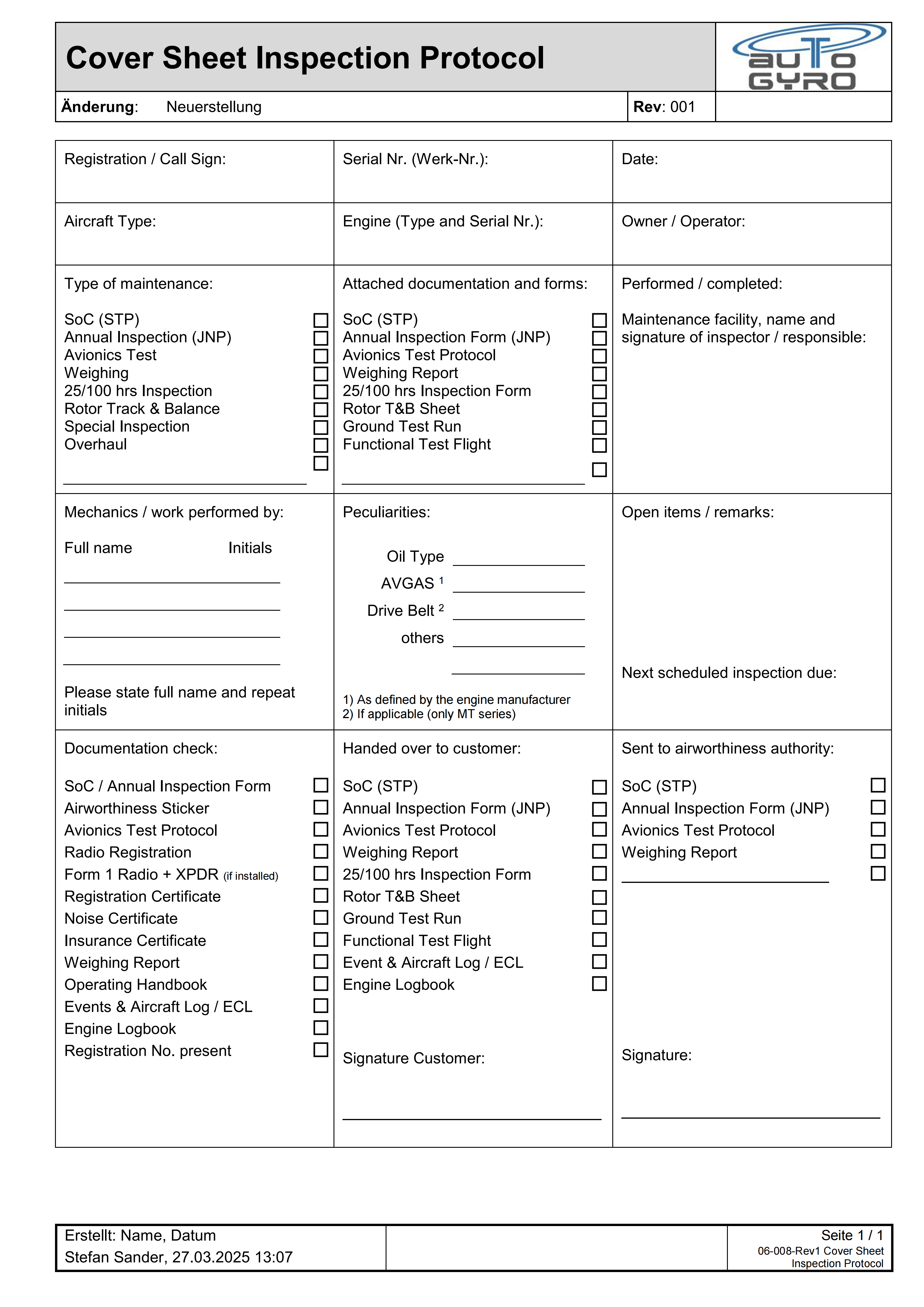 Cover Sheet Inspection Protocol 04 2025