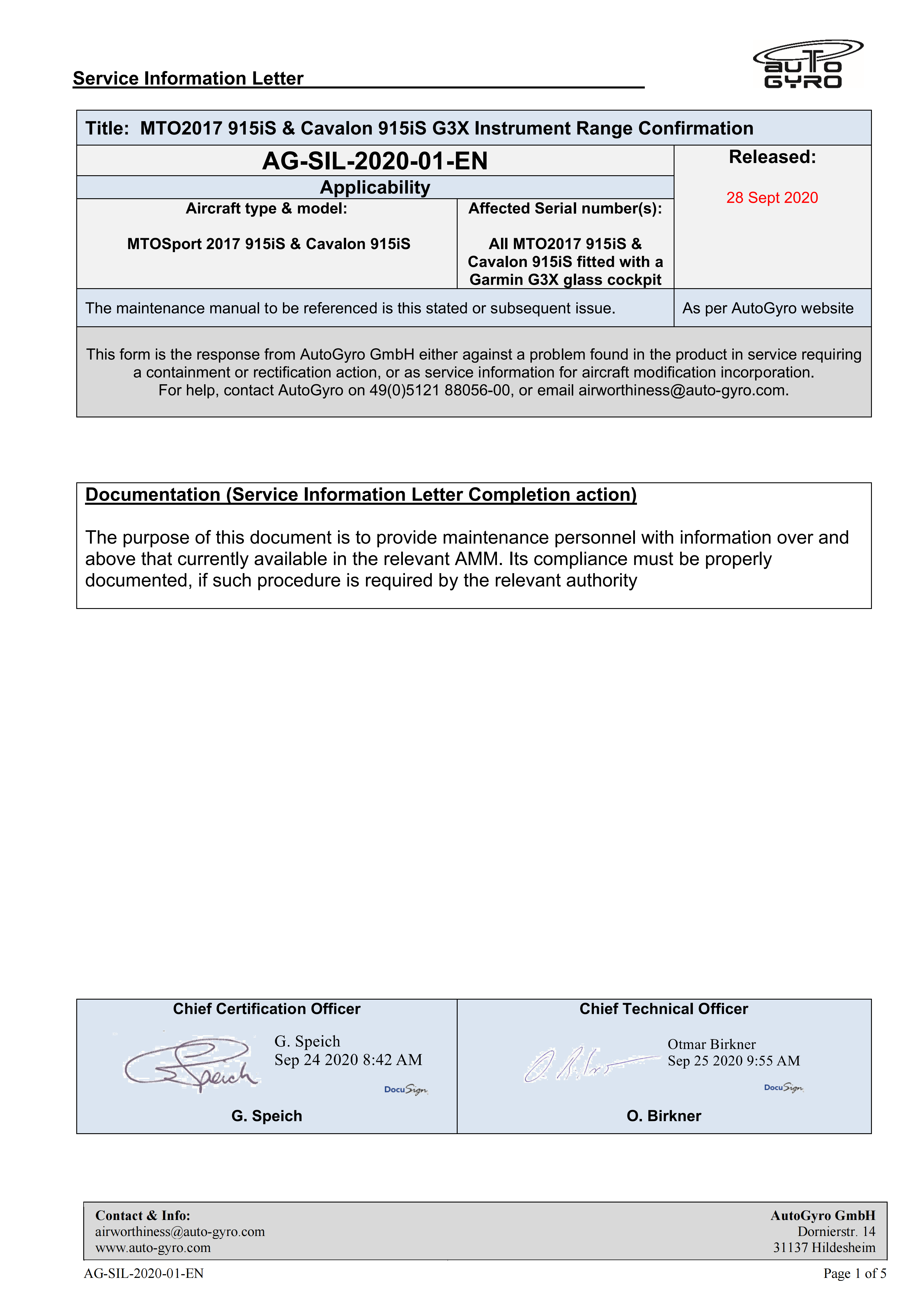 AG-SIL-2020-01-EN MTO2017 915iS Cavalon 915iS G3X Installation