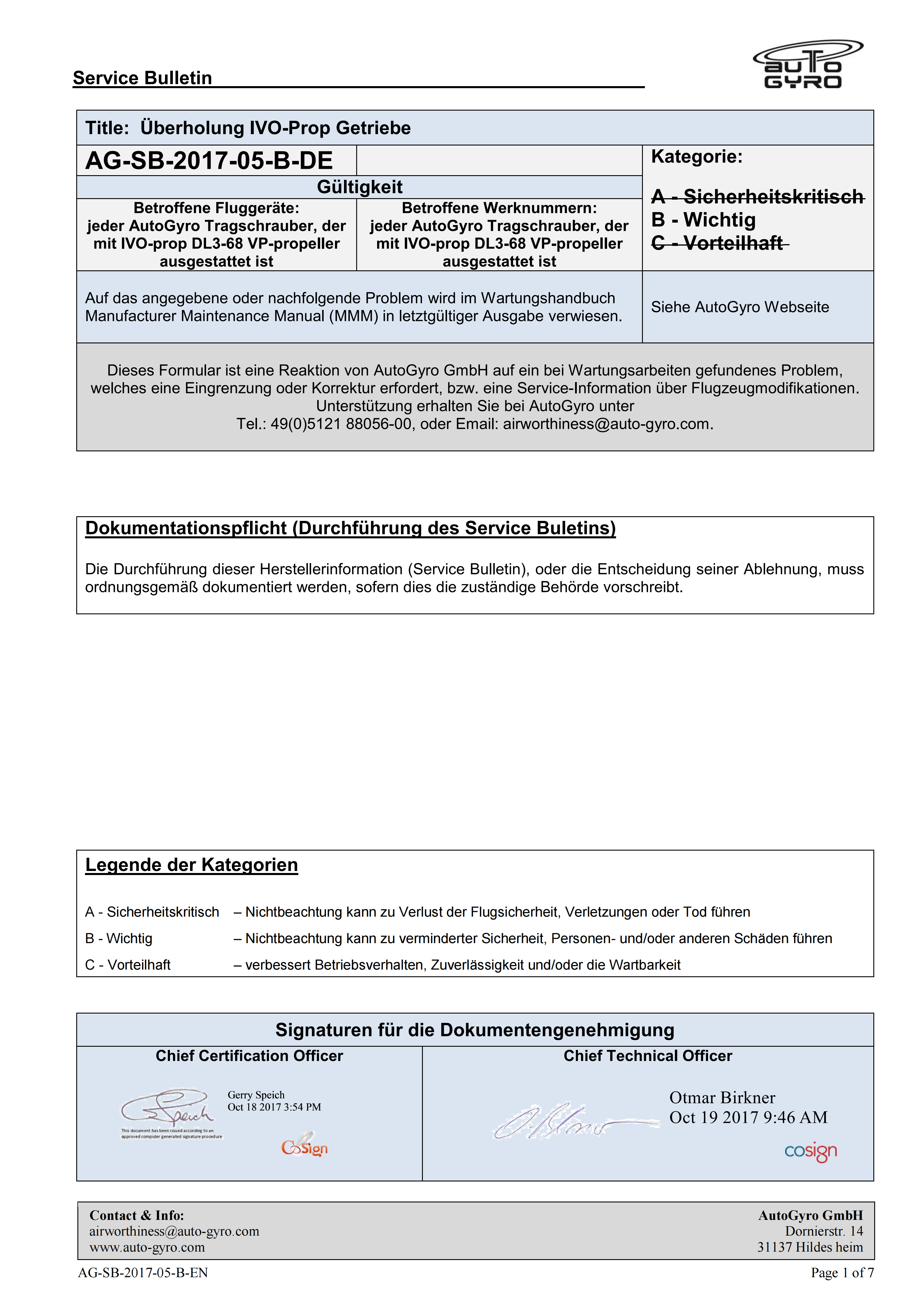 AG-SB-2017-05-B-DE - Alle Modelle IVO Prop Überholung Getriebe